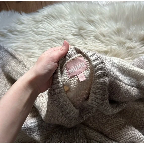 SHOW ME YOUR MUMU Timothy Tunic Sweater Neutral Space Dye Knit - Picture 9 of 11